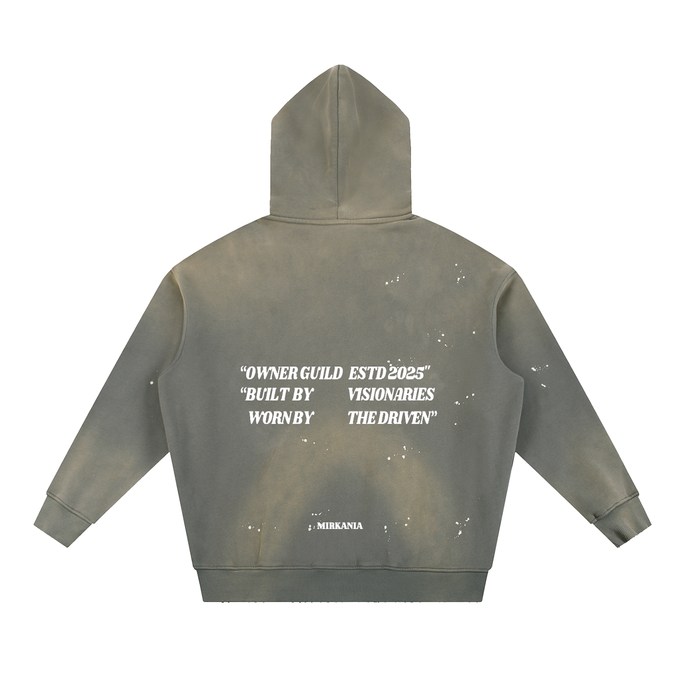 Vintage washed frayed fleece hoodie by ODMPOD, showing distressed fabric, hood, and relaxed fit in a casual style.