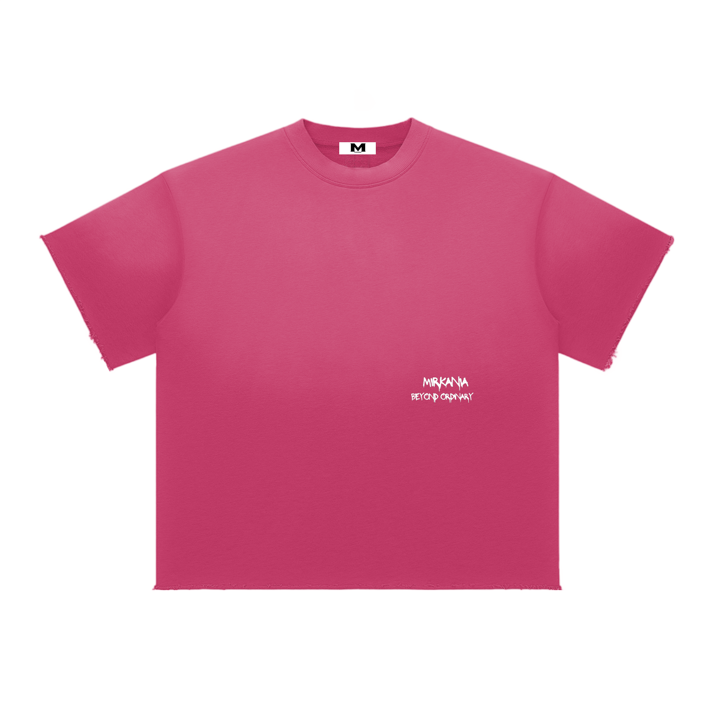 Sun Fade Raw Edge T-Shirt by ODMPOD, showcasing a casual t-shirt with a sun-faded, distressed raw hem design.