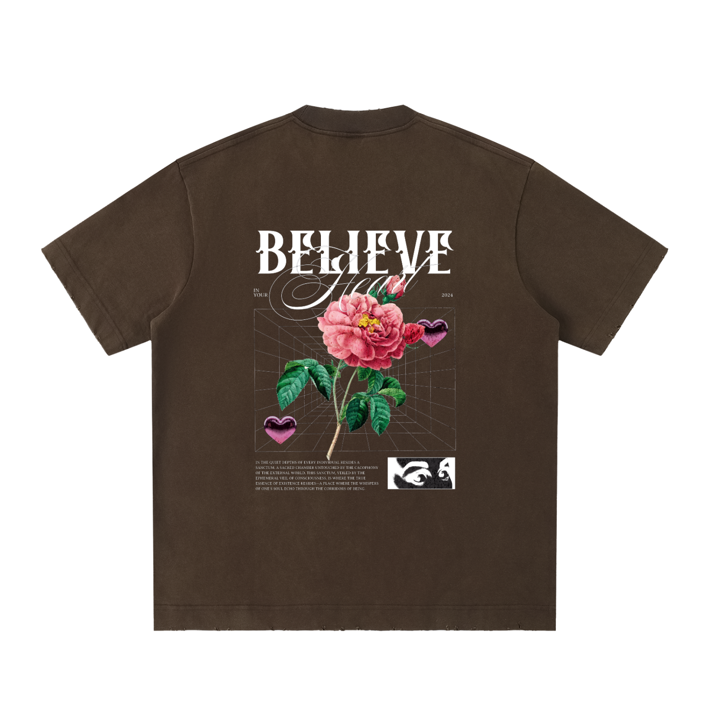 Heavyweight Vintage Washed Frayed T-Shirt