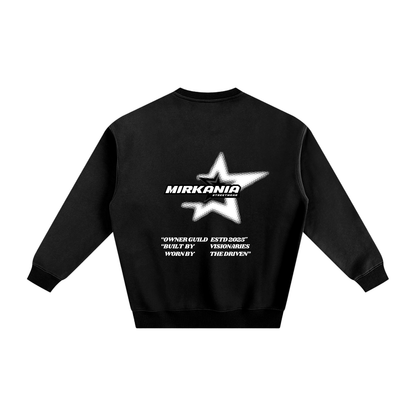 ODMPOD fleeced sweatshirt featuring a cozy, soft fabric with a relaxed fit and ribbed cuffs, ideal for casual wear.