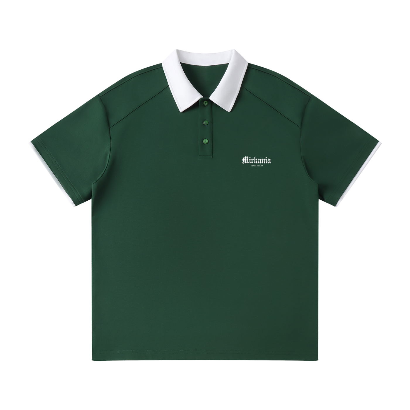 Contrast Collar Raglan Polo Shirt