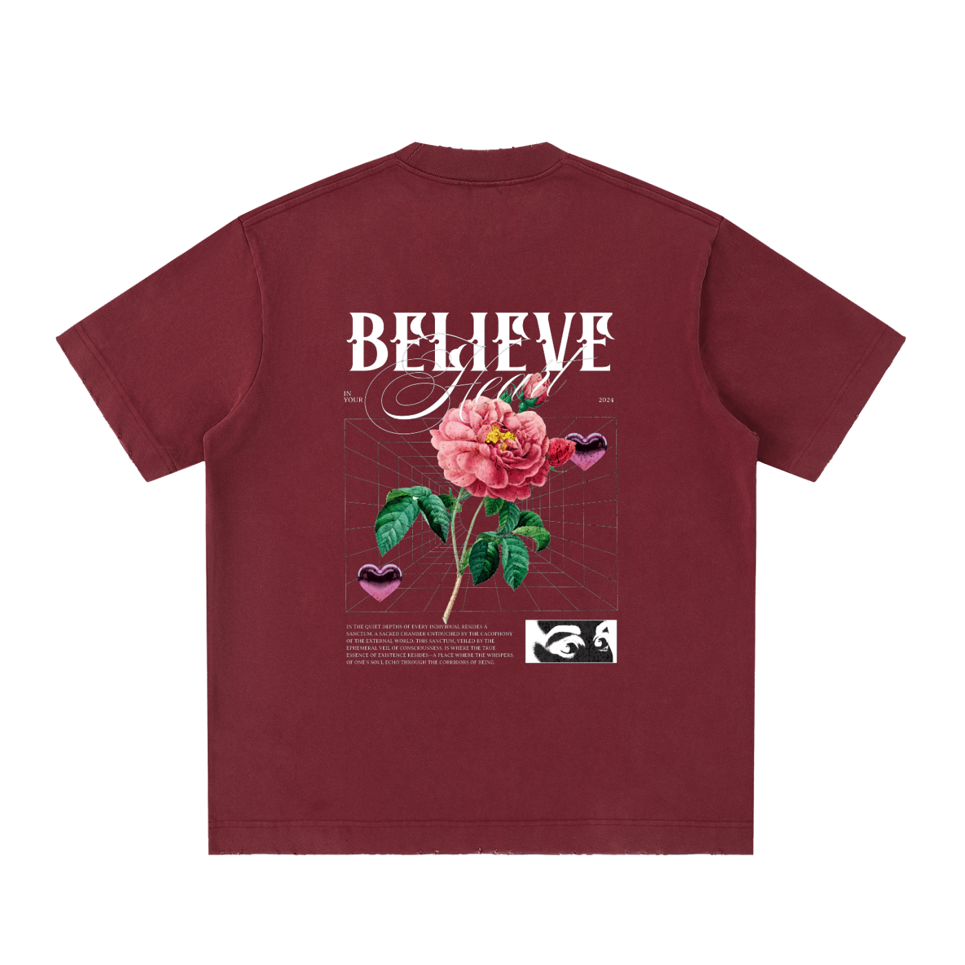 Heavyweight Vintage Washed Frayed T-Shirt