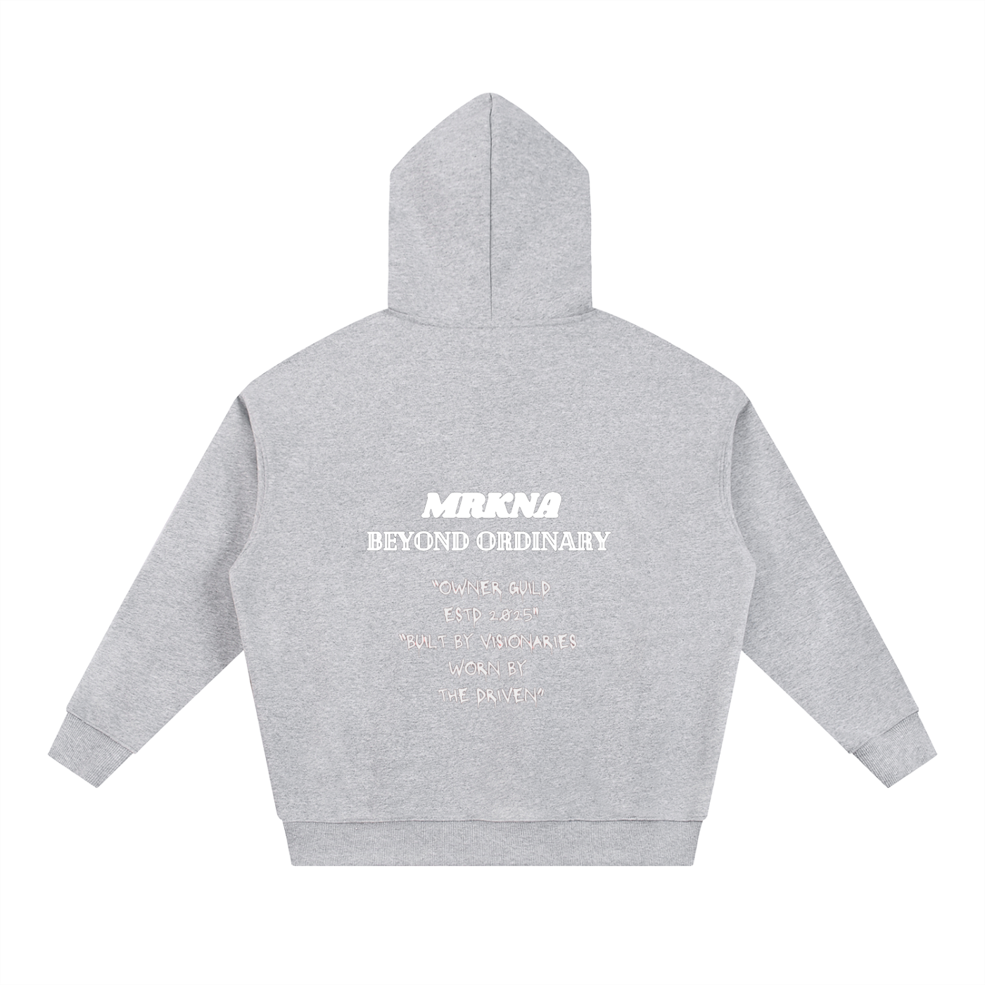 ODMPOD Essential Heavyweight Hoodie in gray, showcasing its soft fabric, front pocket, and comfortable fit.