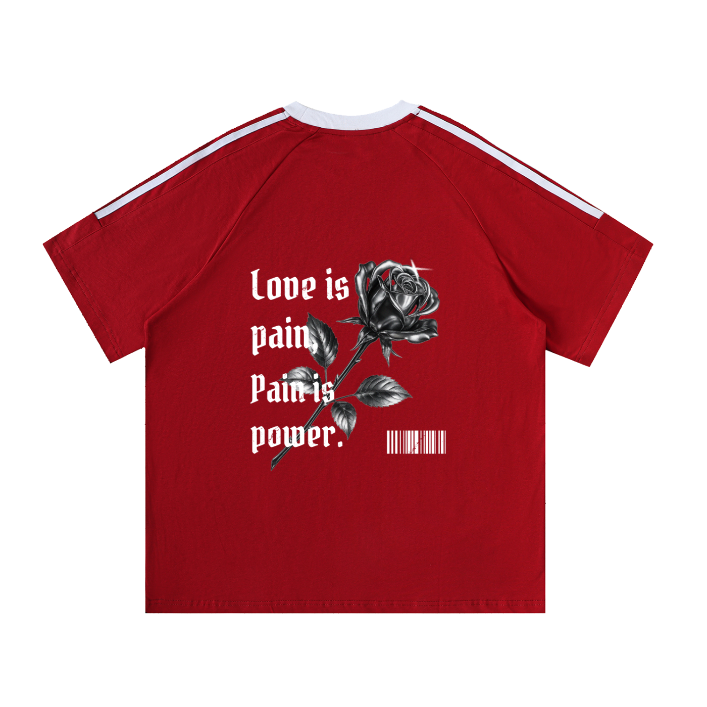 Contrast Tape Crewneck Cotton T-Shirt