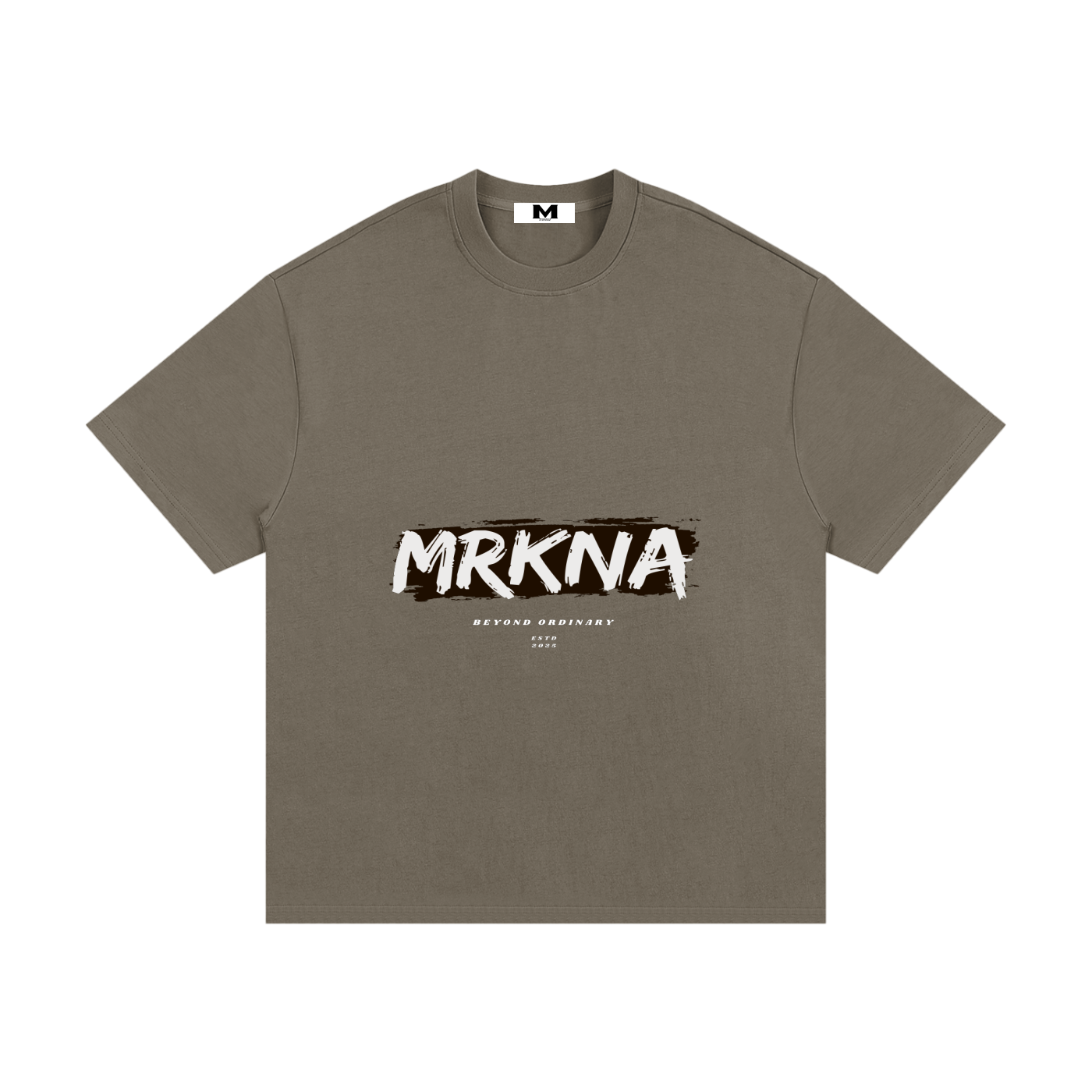 ODMPOD Essential Heavyweight Cotton T-Shirt, front view showing classic fit and soft white fabric.