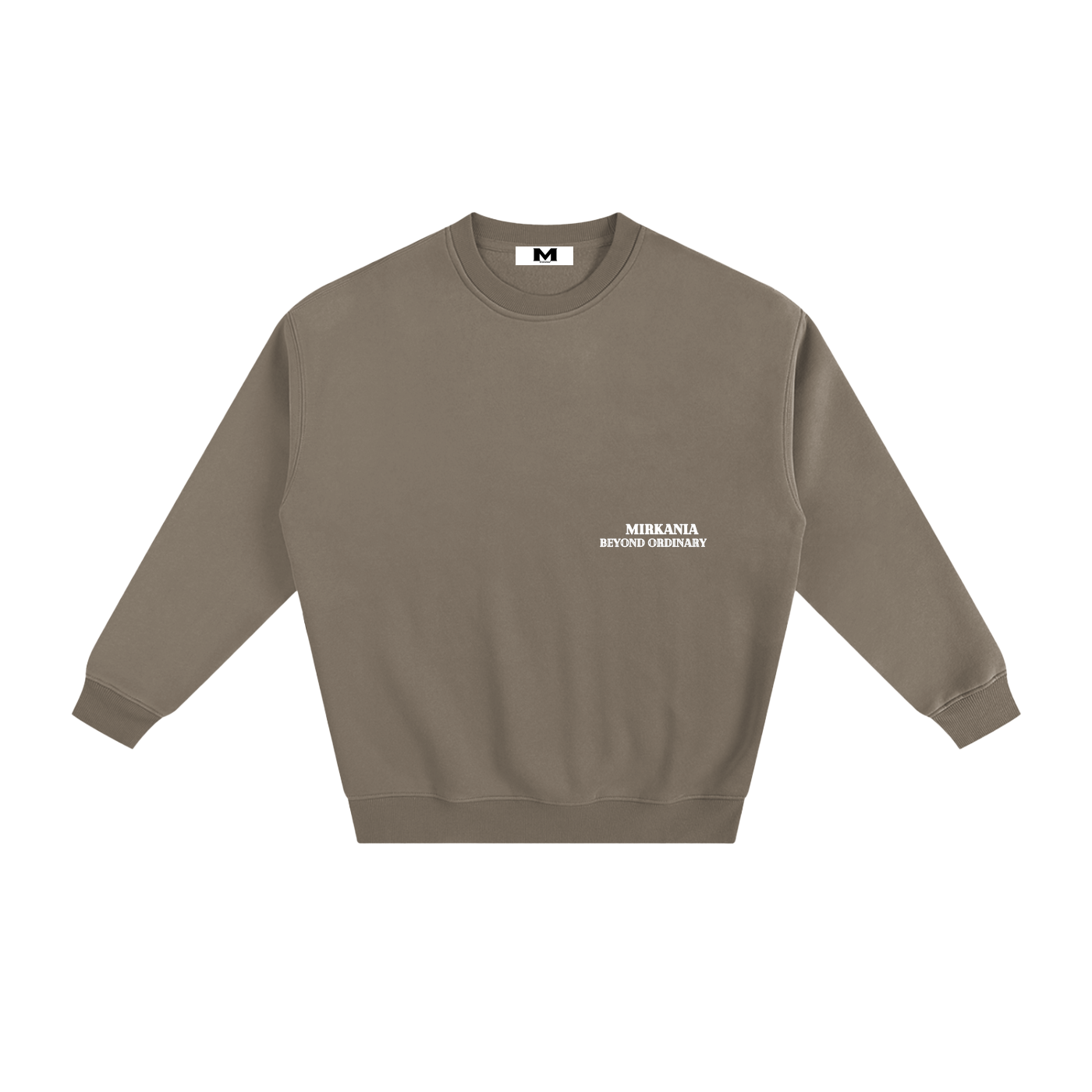 ODMPOD fleeced sweatshirt shown, soft cozy fabric, long sleeves, and classic crewneck design for comfortable casual wear.