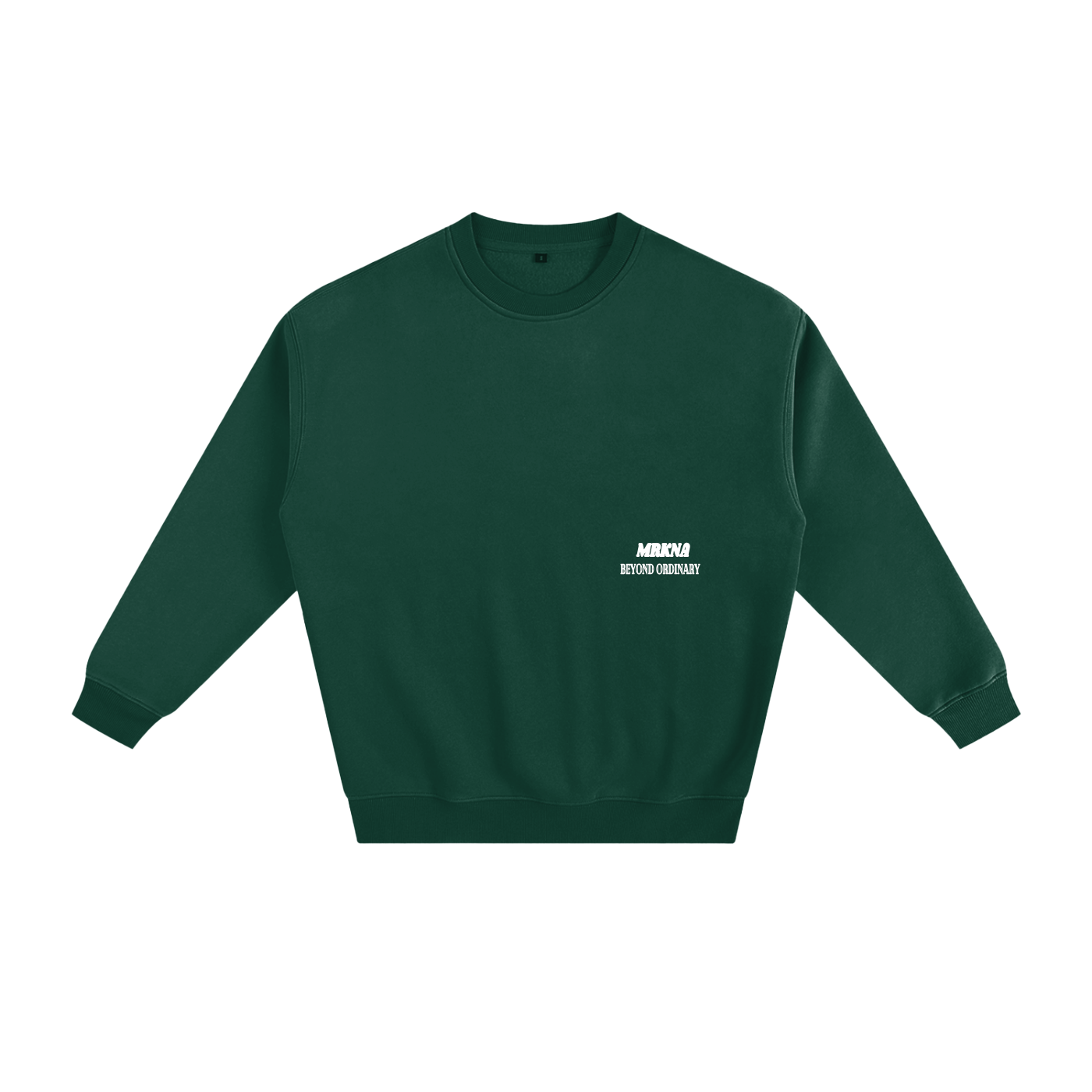 ODMPOD fleeced sweatshirt showing a cozy, soft fabric with a relaxed fit and classic crewneck design.