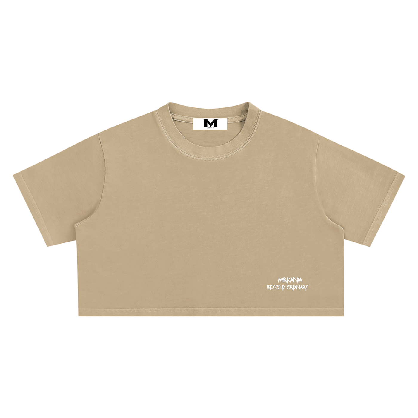 Snow Washed Crop Top t-shirt by ODMPOD featuring a relaxed fit and soft, washed fabric in a stylish crop design.