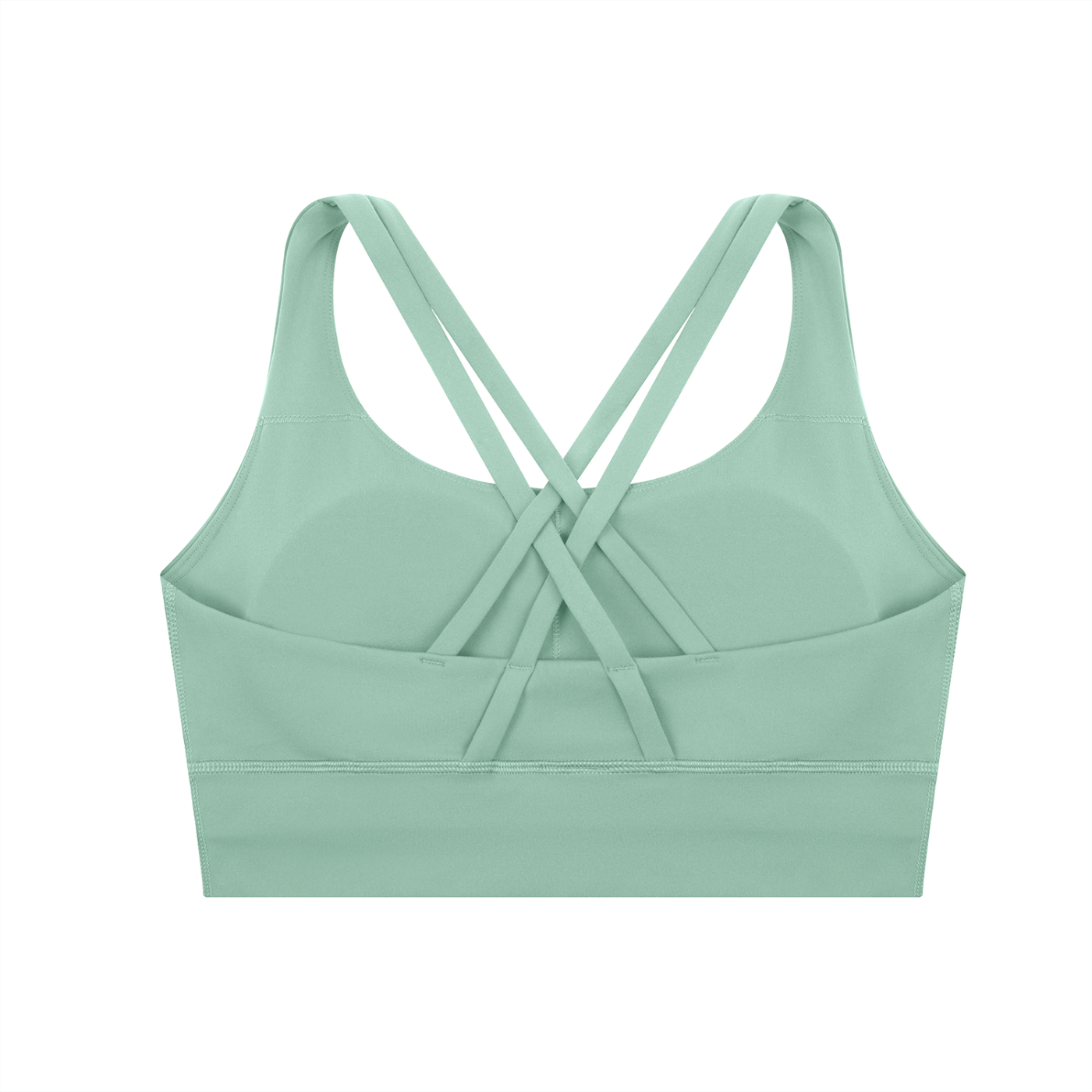 ODMPOD strappy criss-cross sports bra with adjustable straps, designed for support and style during workouts.