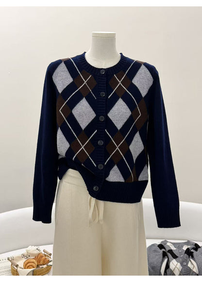 Lingge round neck sweater