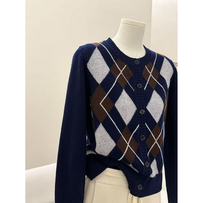 Lingge round neck sweater
