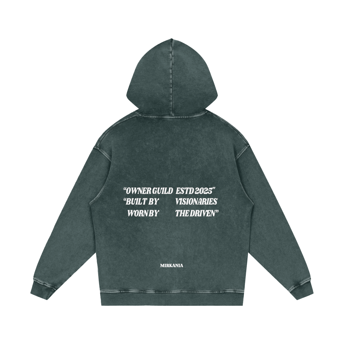 Snow Washed Loose Cotton Hoodie by ODMPOD, showing a soft, relaxed fit hoodie with snow-washed cotton fabric and a front pocket.