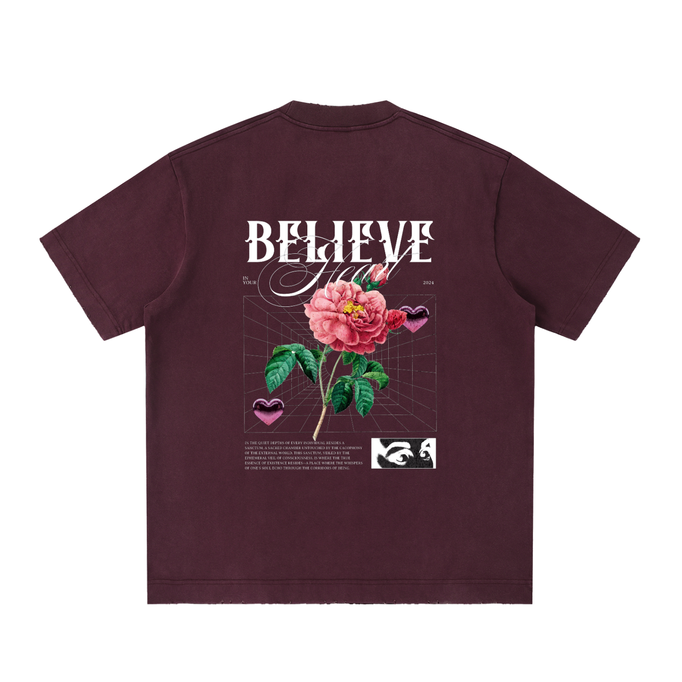 Heavyweight Vintage Washed Frayed T-Shirt