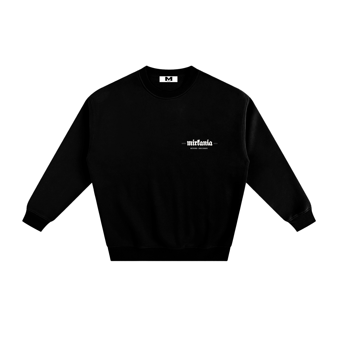 ODMPOD fleeced sweatshirt showing a cozy, soft fabric with a relaxed fit and ribbed cuffs on a neutral background.