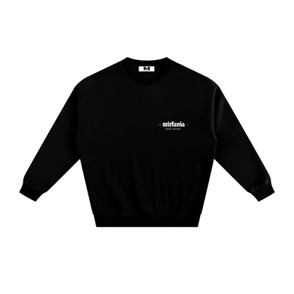 ODMPOD fleeced sweatshirt showing a cozy, soft fabric with a relaxed fit and ribbed cuffs on a neutral background.