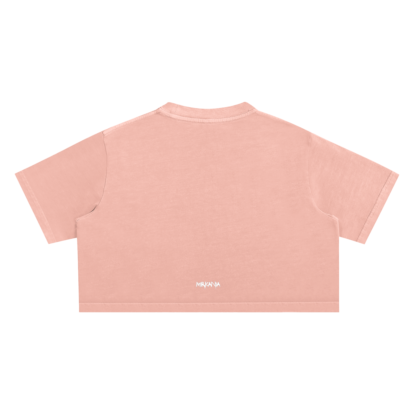 Snow Washed Crop Top t-shirt by ODMPOD featuring a relaxed fit and distressed snow-washed fabric, displayed flat on a white background.