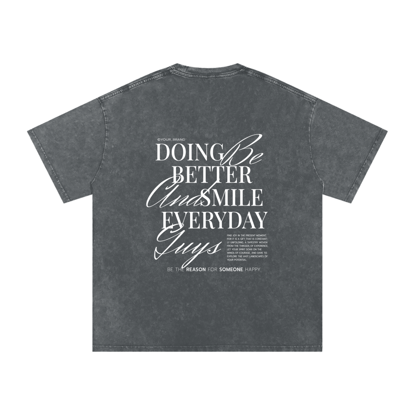 Snow Washed Oversized Cotton T-Shirt