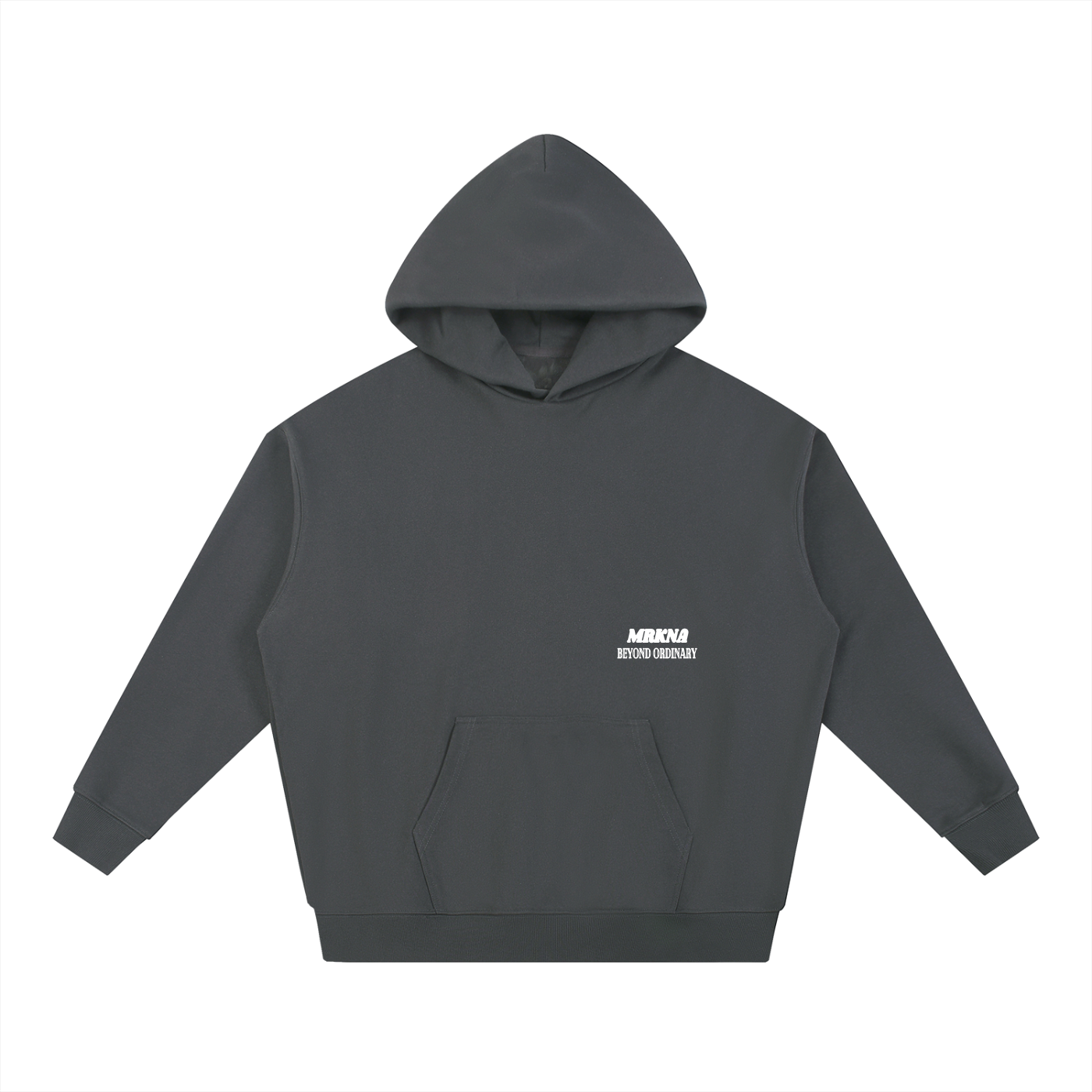 ODMPOD Essential Heavyweight Hoodie in soft, thick fabric with a classic fit and front pocket, perfect for casual wear.