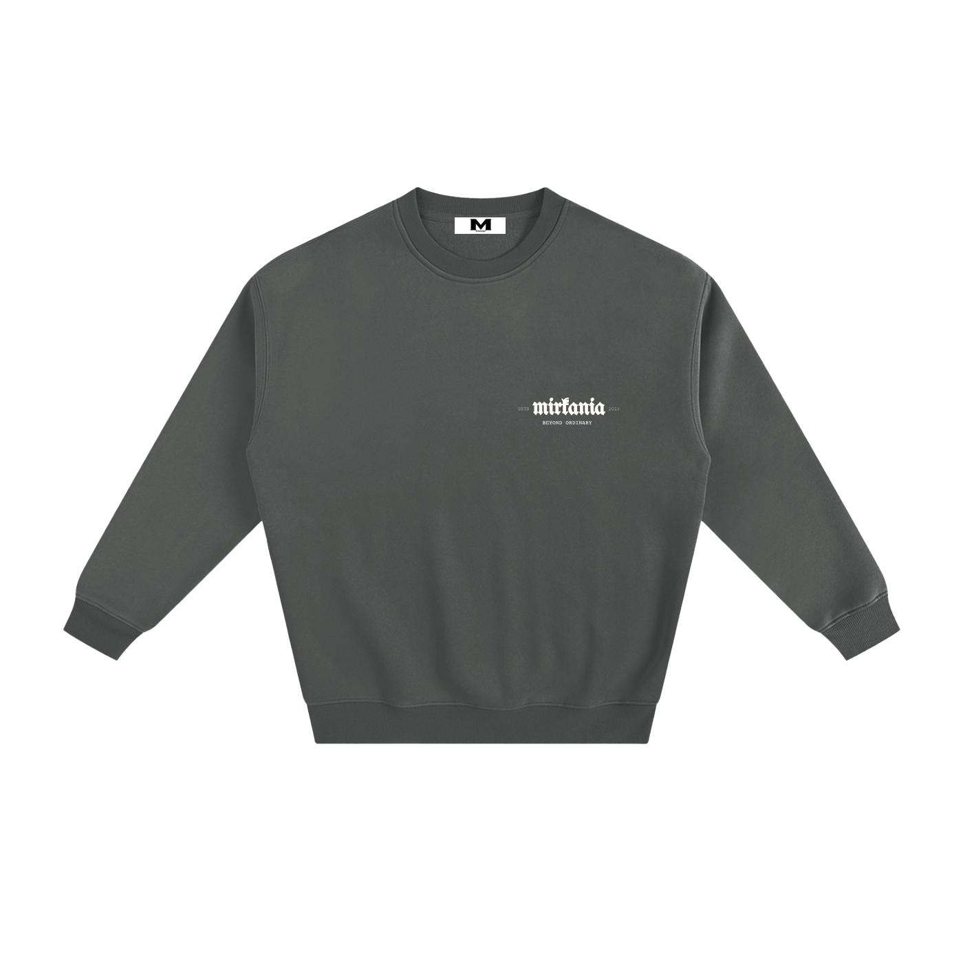ODMPOD fleeced sweatshirt showing a cozy, soft fabric in a relaxed fit, ideal for casual wear and cold weather comfort.