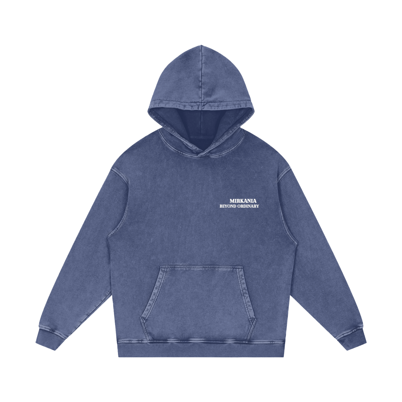 Light gray Snow Washed Loose Cotton Hoodie by ODMPOD featuring a relaxed fit and soft, comfortable fabric.