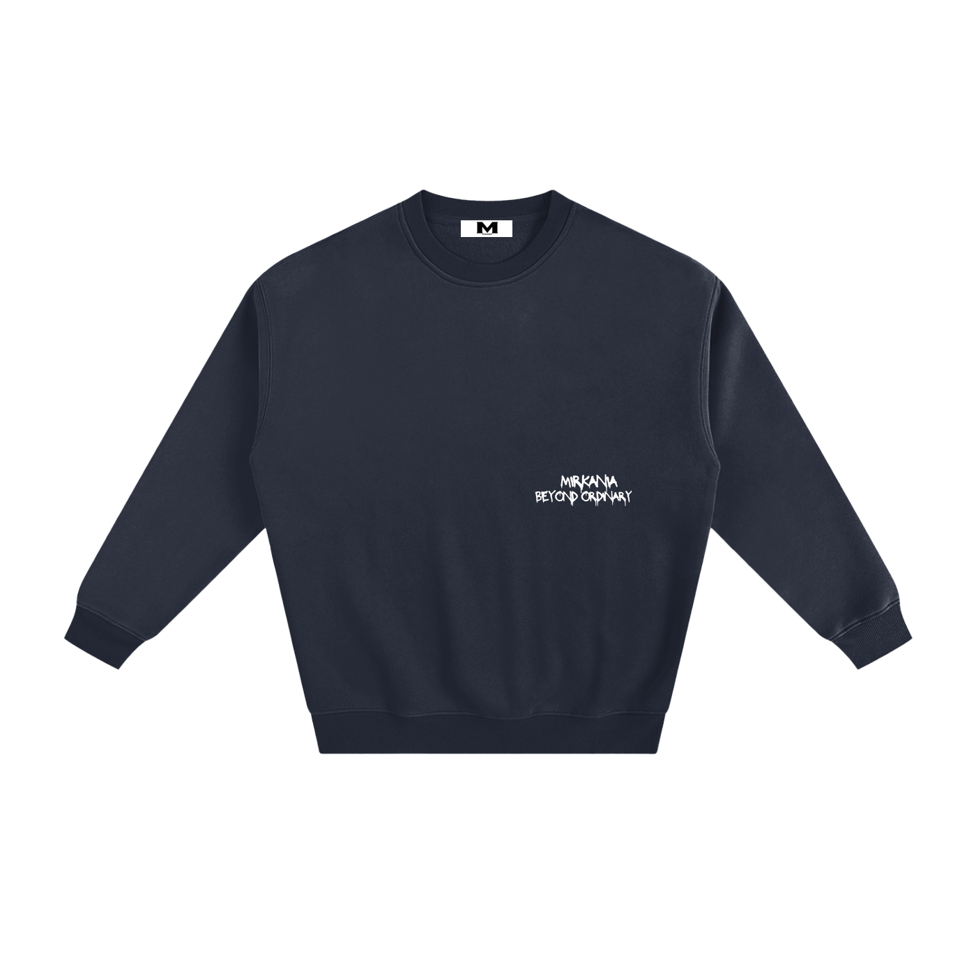 ODMPOD fleeced sweatshirt showing a cozy, soft fabric with a classic crewneck design in a relaxed fit.