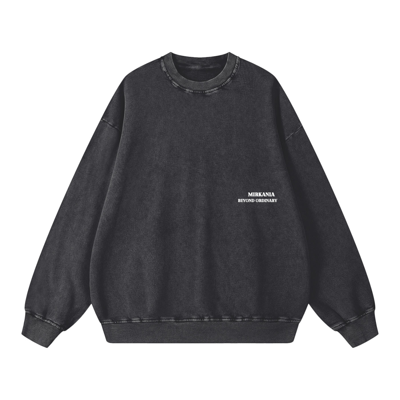 ODMPOD snow washed oversized sweatshirt shown with relaxed fit and soft fabric in a casual style.