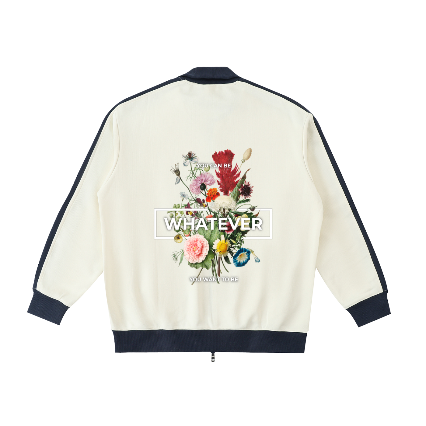 Contrast Trim Stand Collar Jacket
