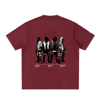 Heavyweight Vintage Washed Frayed T-Shirt
