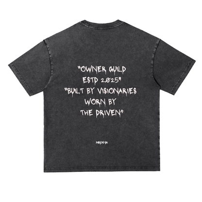 ODMPOD snow washed heavyweight oversized t-shirt featuring a relaxed fit and soft, textured fabric in a casual style.