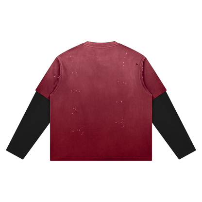 Unisex Vintage Wash Distressed Layer T-Shirt