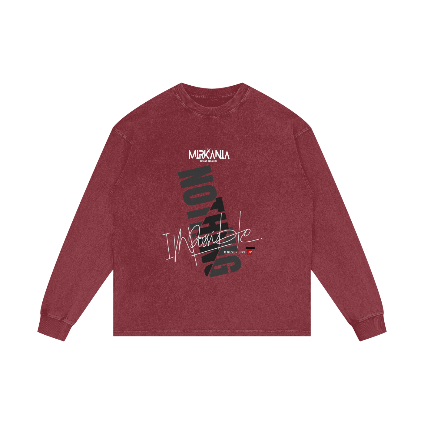 Acid Wash Oversize Long Sleeve T-Shirt