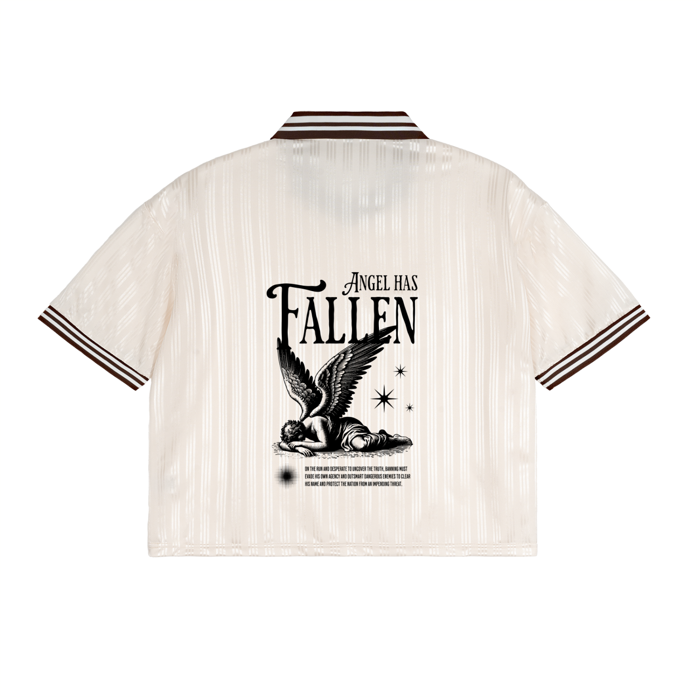 Contrast Stripes Polo Collar T-Shirt