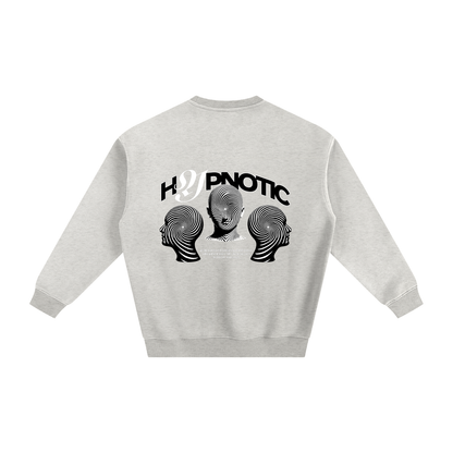 ODMPOD fleeced sweatshirt showing a cozy, soft fabric with a relaxed fit and ribbed cuffs, ideal for comfortable casual wear.