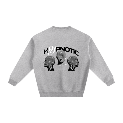 ODMPOD fleeced sweatshirt featuring a cozy, soft fabric with a relaxed fit, shown in a front view with long sleeves.