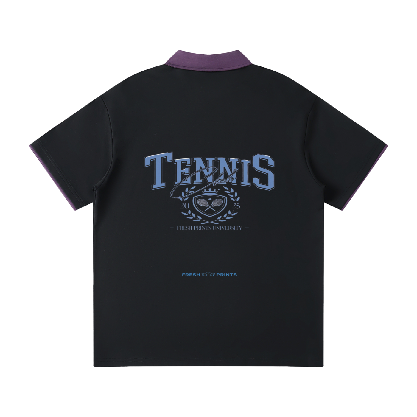 Contrast Collar Raglan Polo Shirt