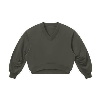 Women’s Crop V-Neck Sweatshirt