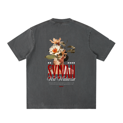 Heavyweight Vintage Washed Frayed T-Shirt