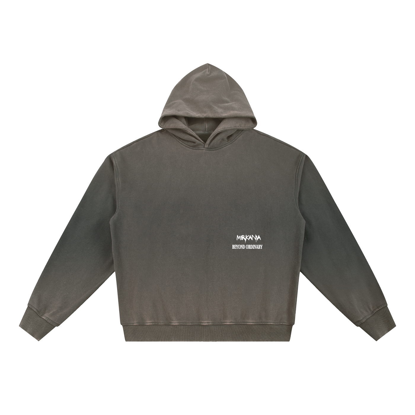 Vintage washed gradient fleece hoodie by ODMPOD featuring a cozy, soft fabric with a stylish faded color transition.