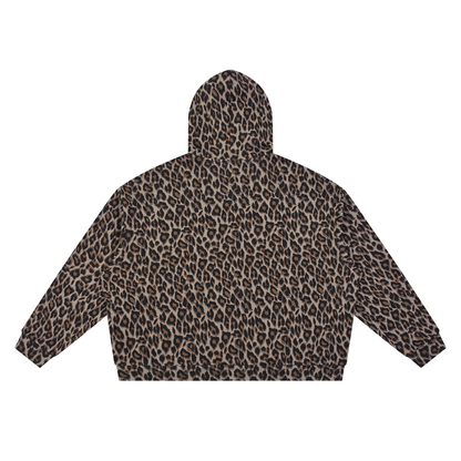 Unisex Leopard Full Zip Hoodie