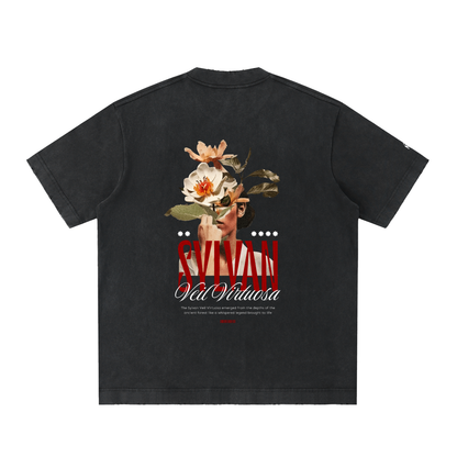 Heavyweight Vintage Washed Frayed T-Shirt