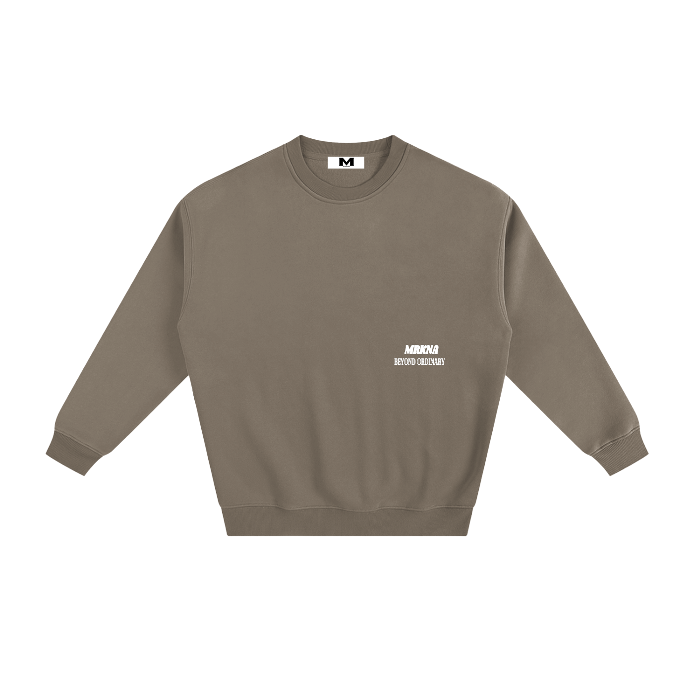 ODMPOD fleeced sweatshirt showing a cozy, soft fabric with a relaxed fit and classic crewneck design.