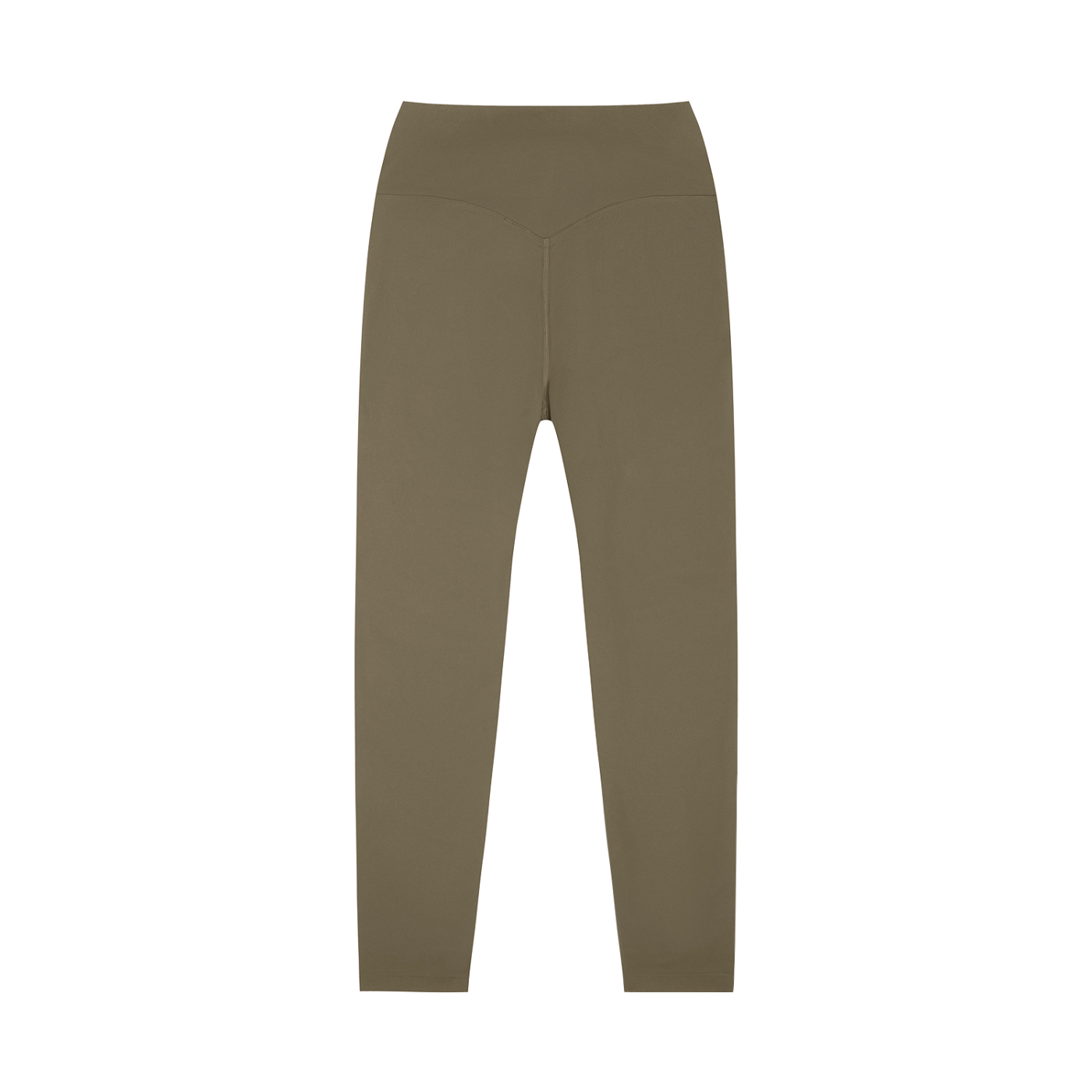 High-waisted ODMPOD yoga leggings in black, showing a close-up of the stretchy fabric and comfortable fit.