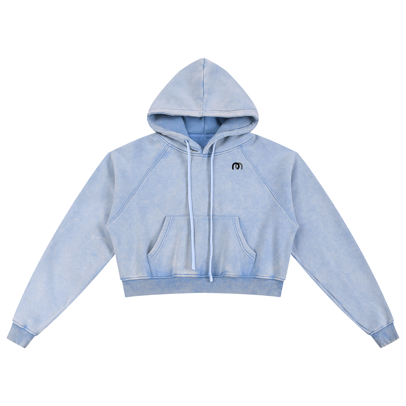Snow Washed Cropped Hoodie