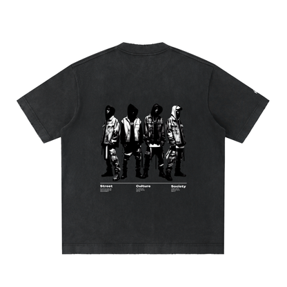 Heavyweight Vintage Washed Frayed T-Shirt