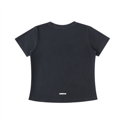Vintage wash slim fit T-shirt by ODMPOD, showing the soft fabric and classic design with a casual fit on a mannequin.