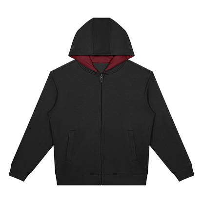 Unisex Drop Shoulder Full Zip Hoodie