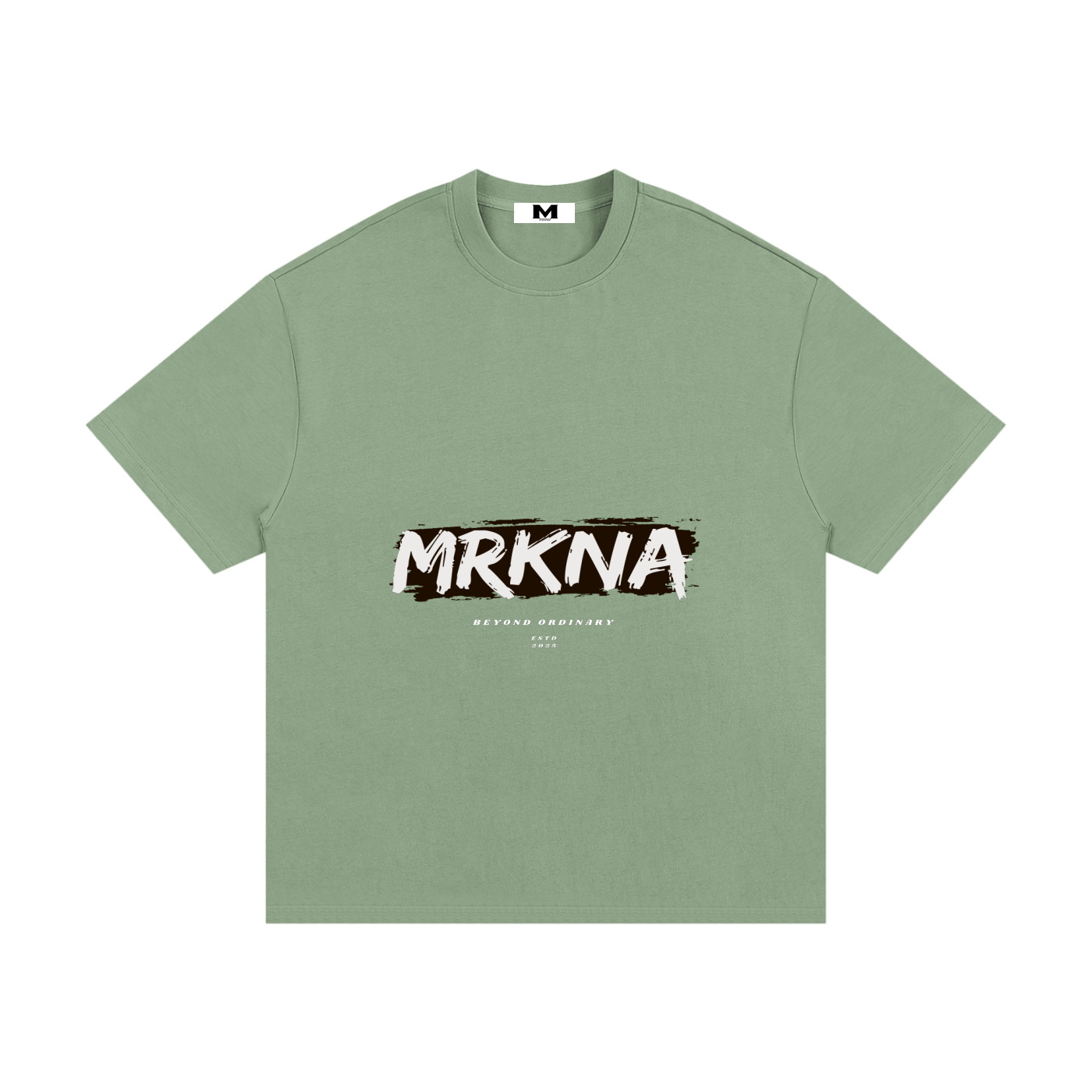 ODMPOD Essential Heavyweight Cotton T-Shirt, front view showing classic fit and soft white fabric.