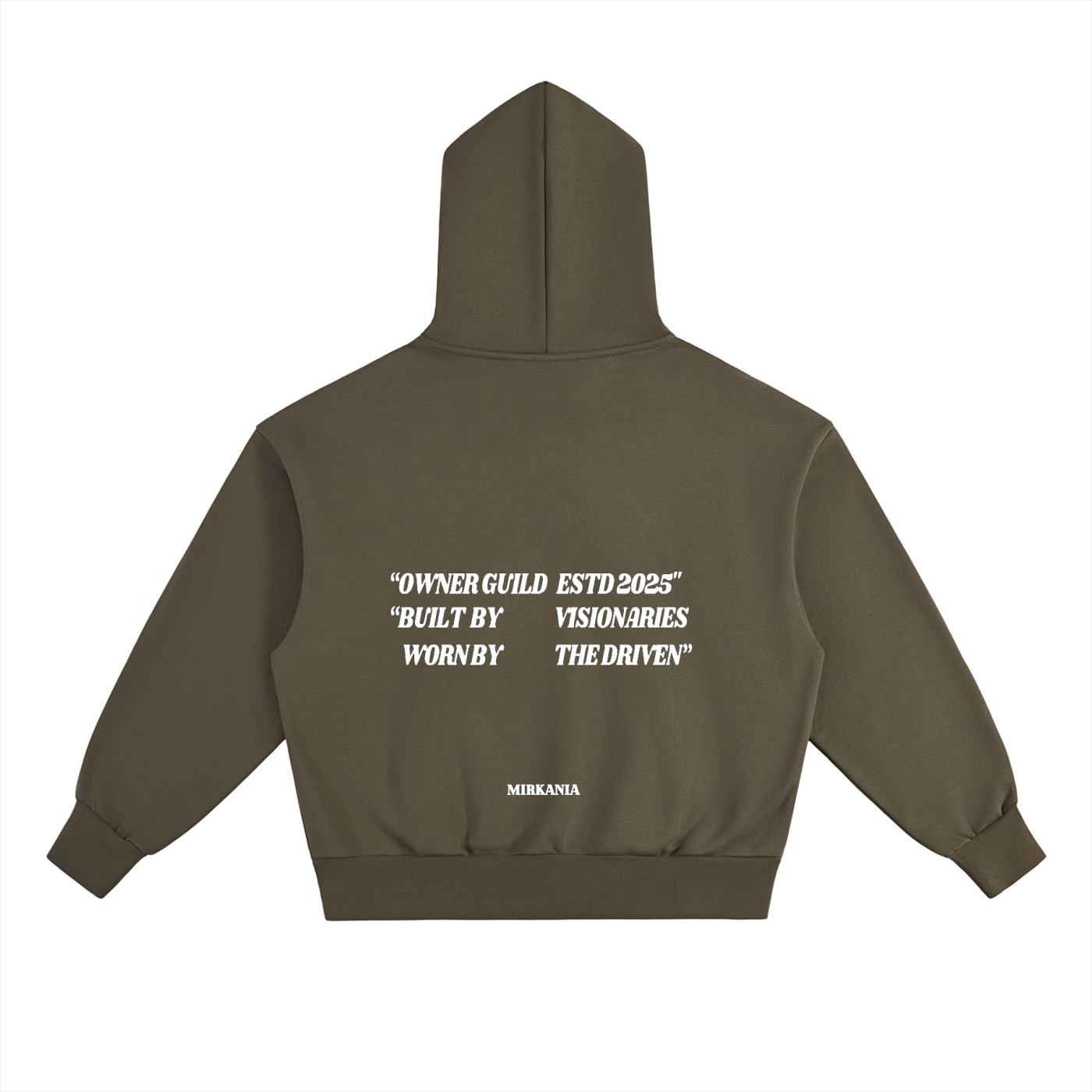 ODMPOD Essential Heavyweight Fleece Hoodie in gray, showing a cozy, thick fabric hoodie with a front pocket and drawstring hood.