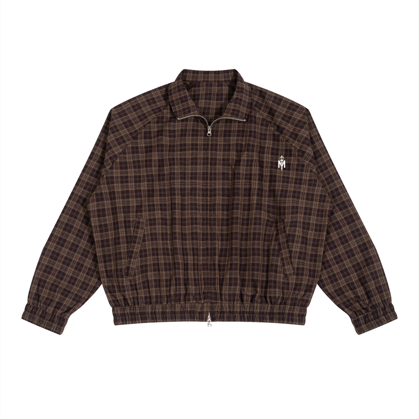 Unisex Plaid Full-Zip Track Jacket