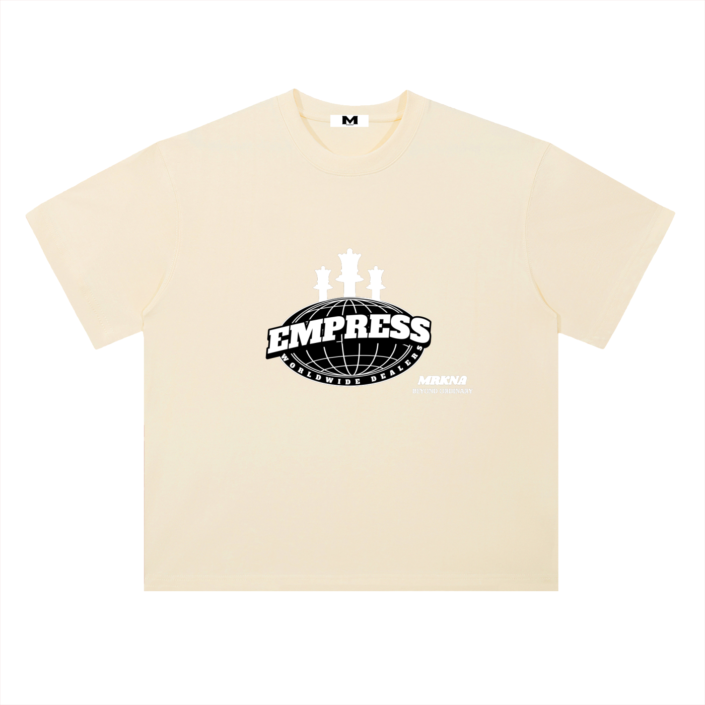 Black heavyweight drop shoulder cotton t-shirt by ODMPOD featuring a relaxed fit and casual style.